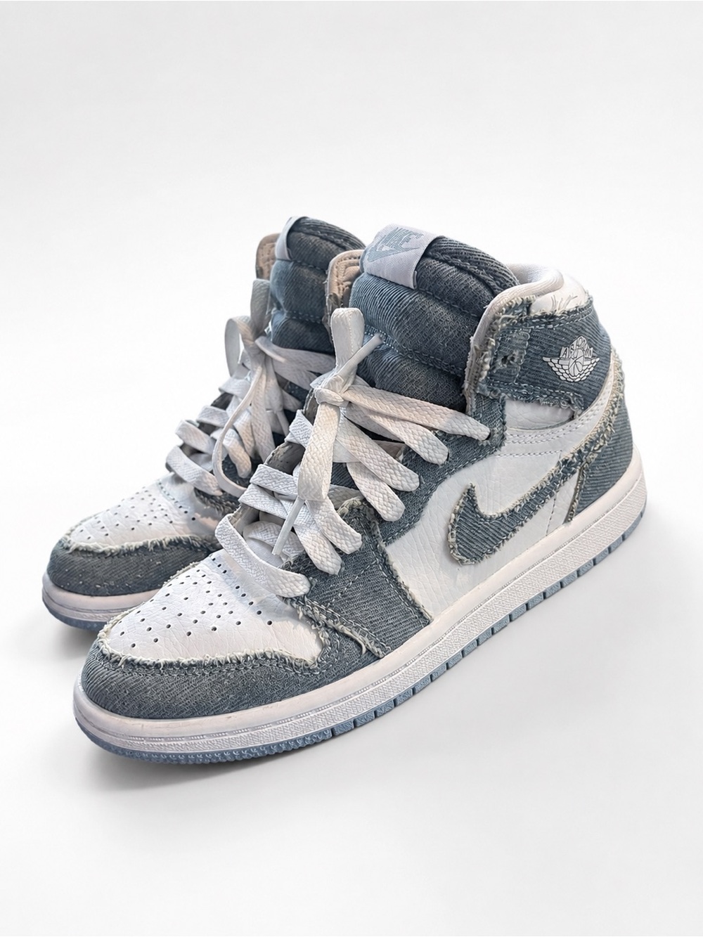 Nike Air Jordan 1 Retro High OG Denim PS Kids Shoes 2Y Unisex
